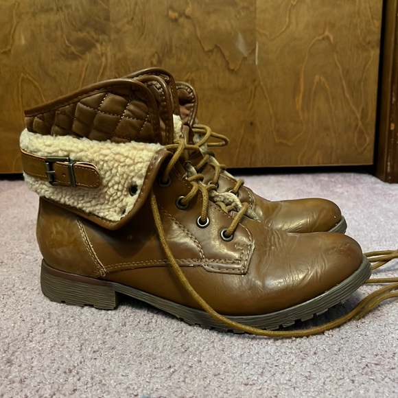 Rock & Candy Shoes - Brown rock and candy by zig tie ankle booties